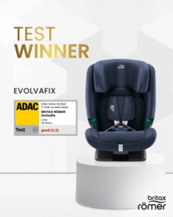Автокресло 1/2/3 Britax Roemer EVOLVAFIX Midnight Grey, с 15 месяцев до 12 лет, (76 - 150 см), серый