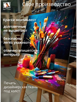 Картина "Взрыв красок", для интерьера 50х70см 1шт.