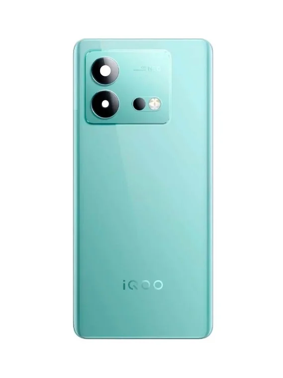Задняя крышка для Iqoo Neo 8 зеленая (Green) со стеклом камеры