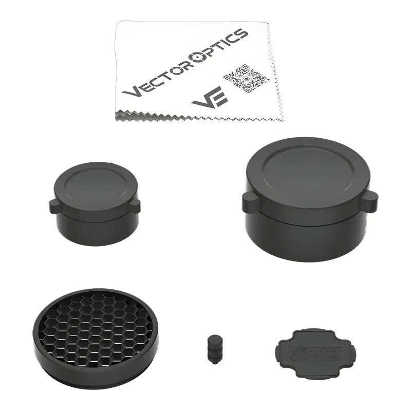 Прицел Vector Optics Grizzly HD 2.5-15x50i, G4 Fiber - комплектация, крышки, бленда и салфетка