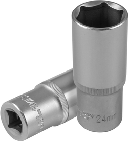 S04HD4124 Головка торцевая глубокая 1/2"DR, 24 мм