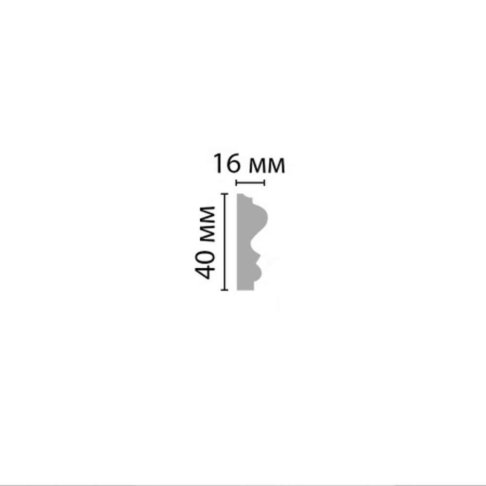 Молдинг гладкий Decomaster 97803 40х16х2400мм