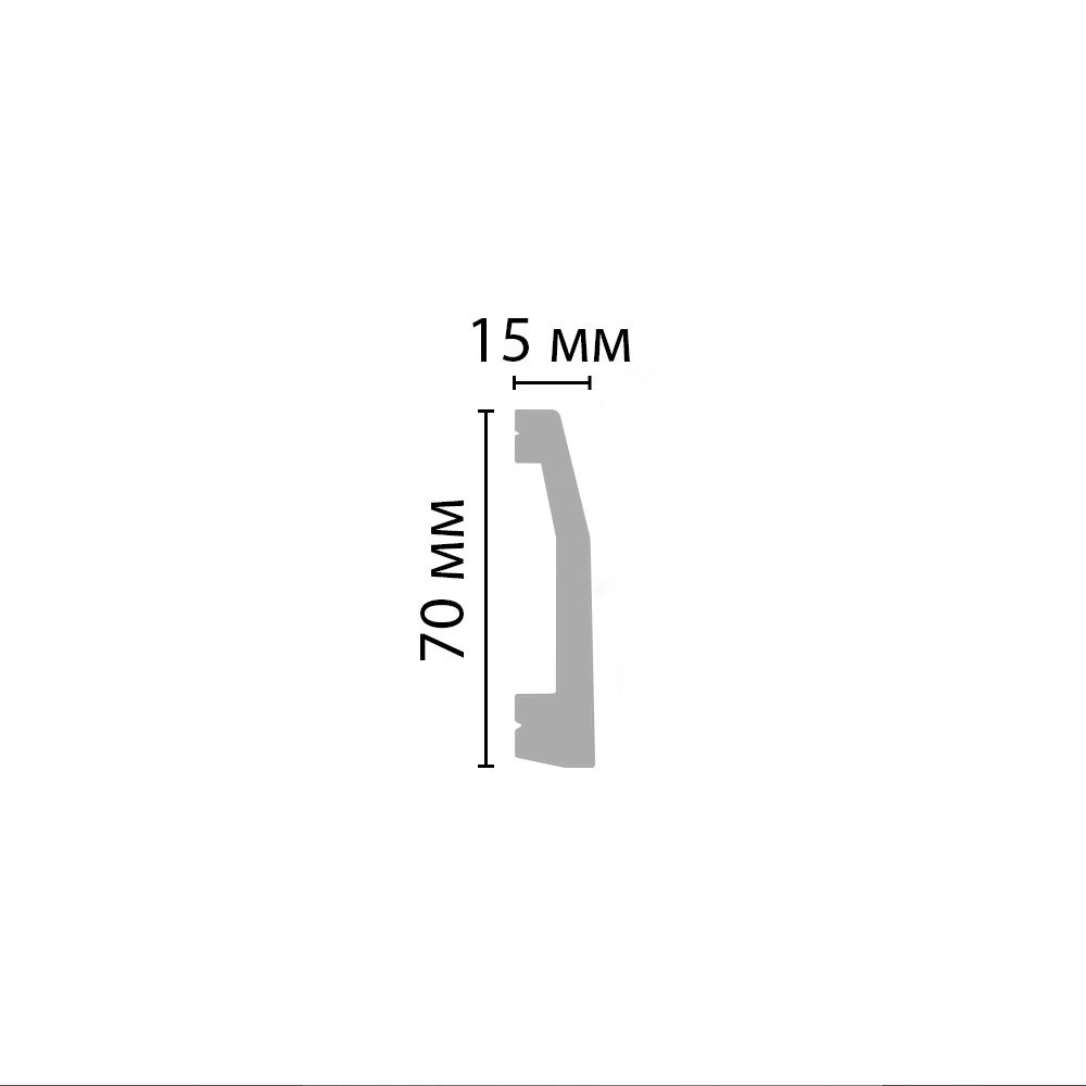 Плинтус Decormaster Дюропрофиль D125 ДМ