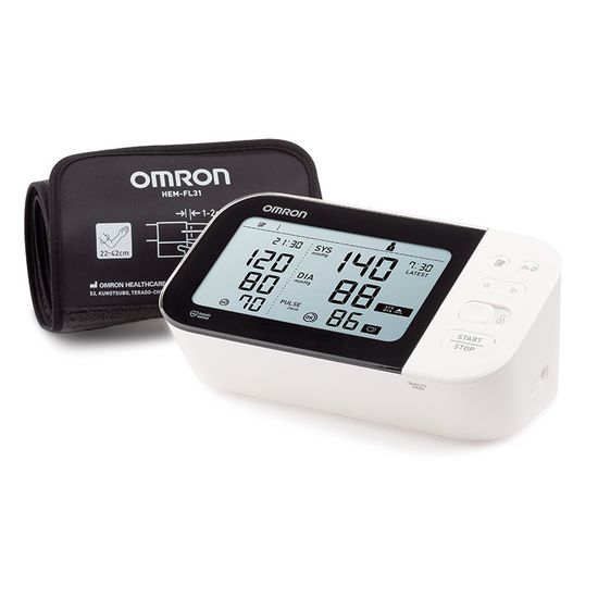 Тонометр Omron автоматический на плечо M7 Intell IT, манжета Intelli Wrap 22-42 см, AFIB, подключения к смартфону, HEM-7361T-EBK