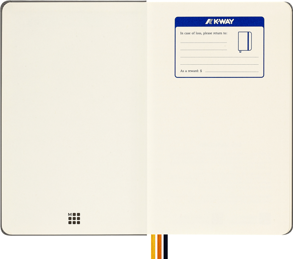 Блокнот Moleskine LE K-Way (SKQP062KWGREENWMR) 13х21 см, текстиль, 240 стр. без линовки, зеленый