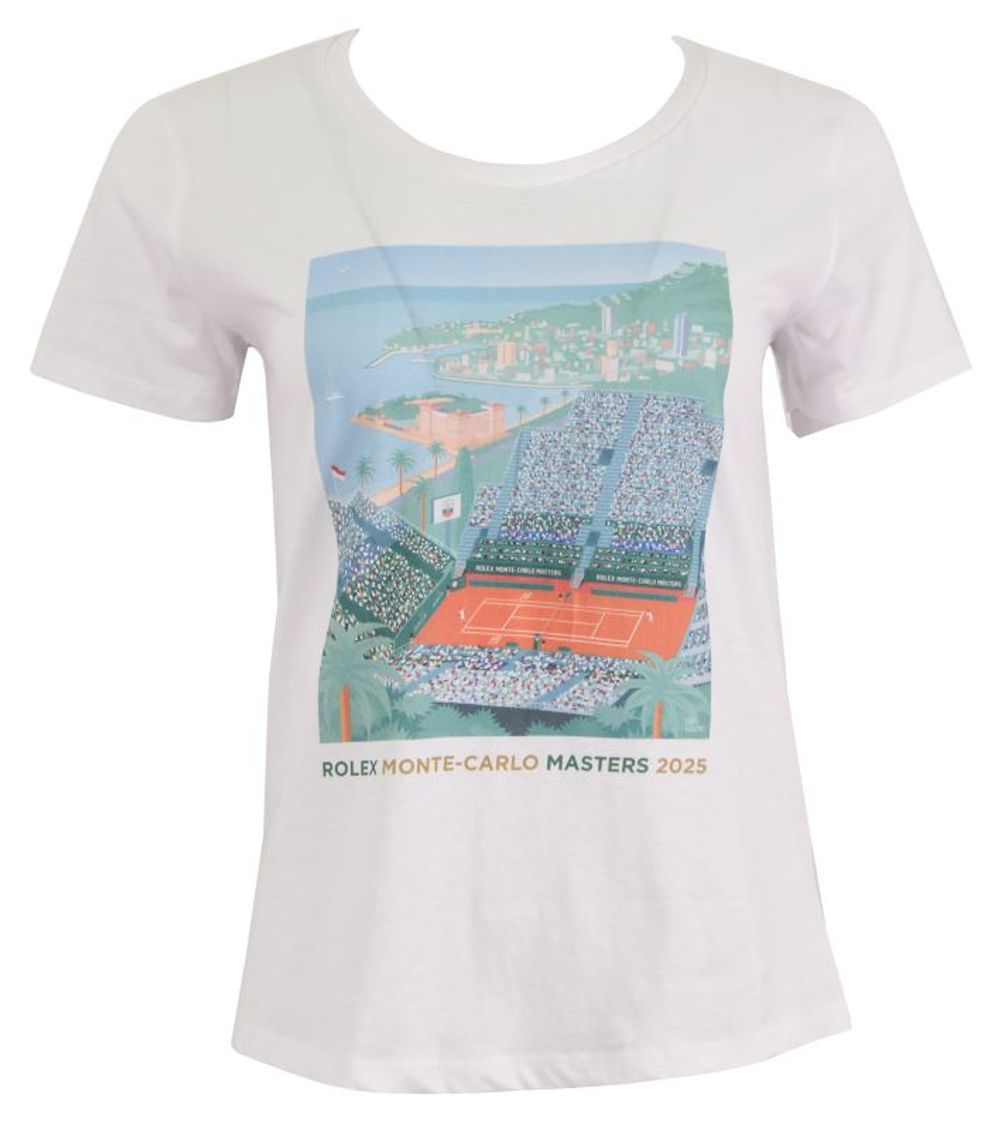 Женская футболка Monte-Carlo Rolex Masters Poster - white