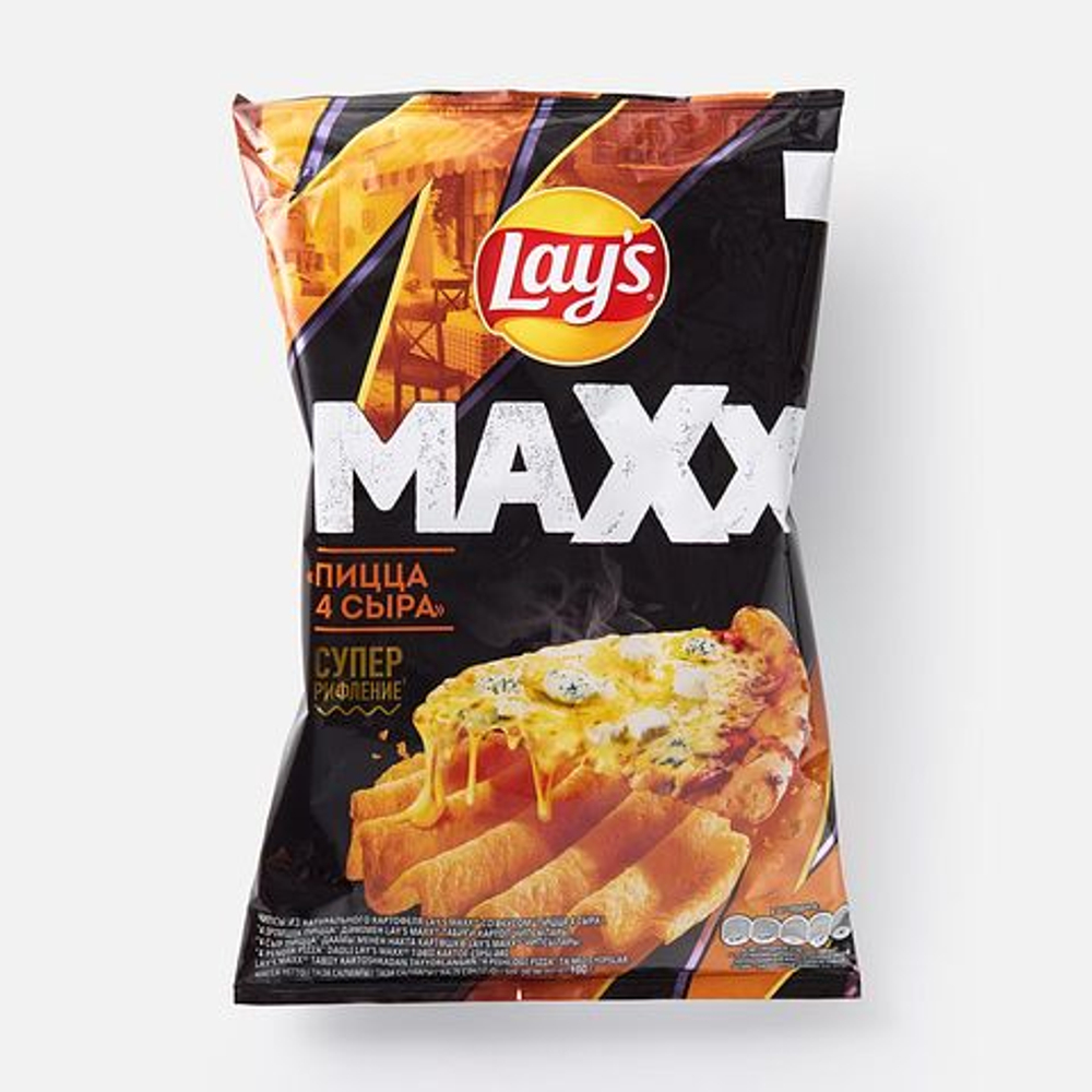 Чипсы Lays MAX 100 гр Пицца 4 Сыра (20)