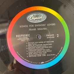 Винтажная виниловая пластинка LP Frank Sinatra, Songs For Swingin Lovers (США 1963)