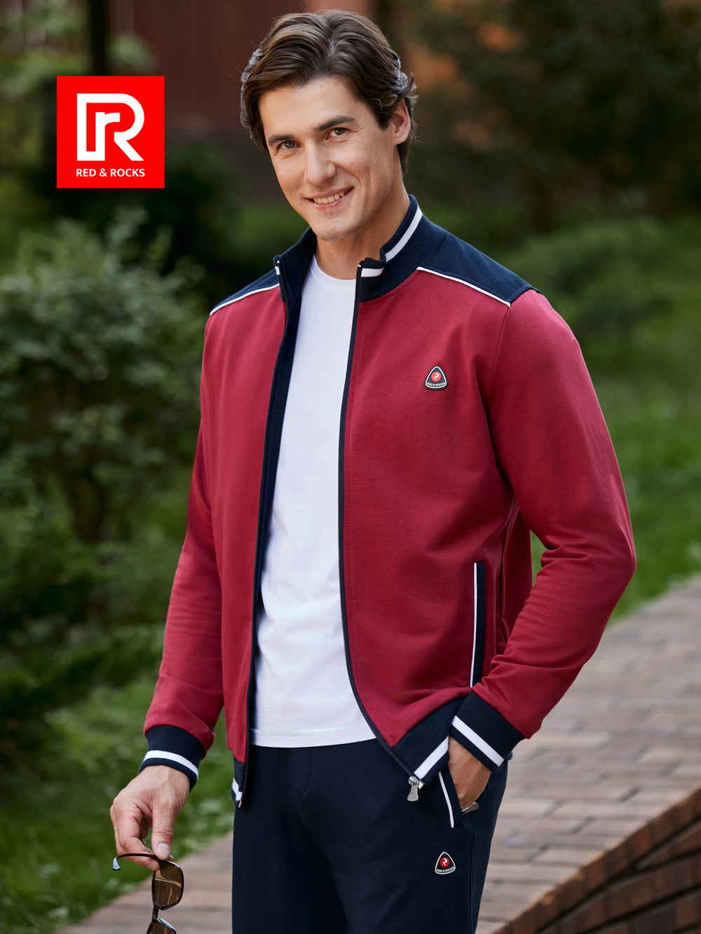 Спортивный костюм мужской 12M-RR-1128/1 RED-N-ROCK'S бордовый