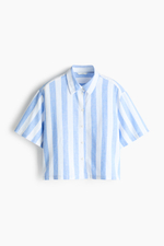 Льняная рубашка оверсайз - H&M