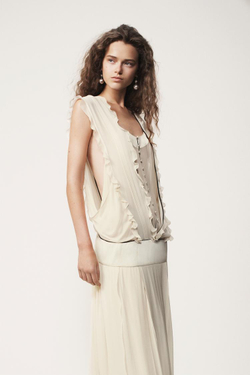 ZARA ПЛАТЬЕ С ВОЛАНАМИ — THE ITEM, ЭКРЮ