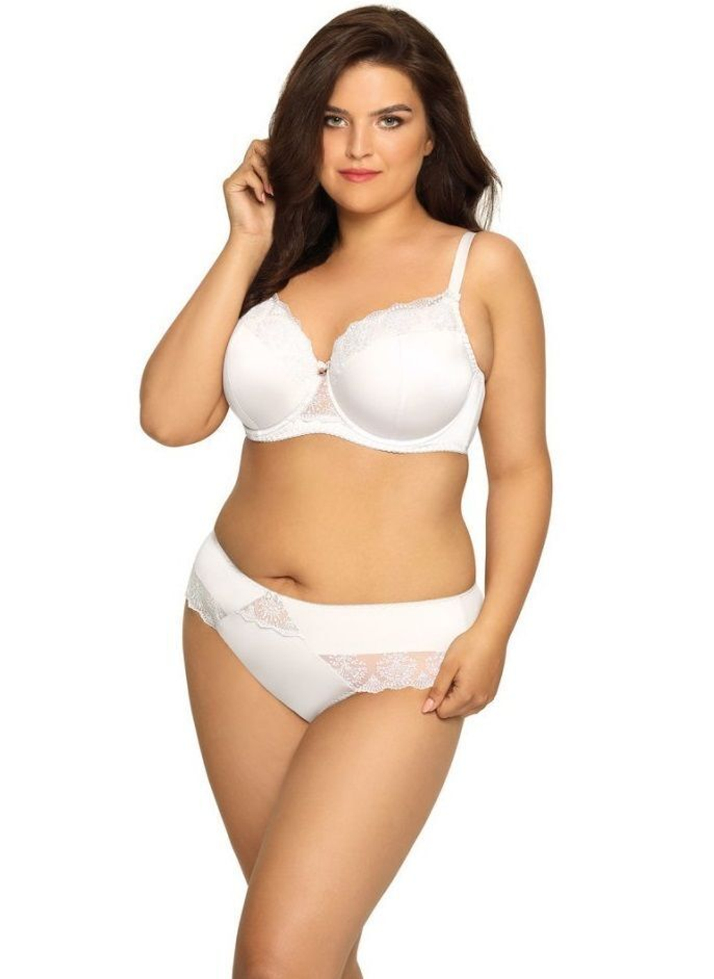 Бюстгальтер Freesia с эффектной вышивкой на чашках (Размер: 85F) (Цвет: телесный)