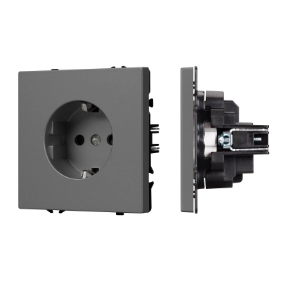 Механизм электрической розетки SCT-NOBE-MEU1-SFPL-GR (230V, 16A) (Arlight, -)