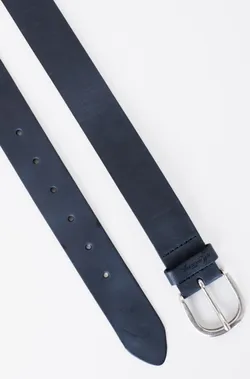 Ремень взрослый MUSTANG Leather belt in 35 mm with buckle in polished silver(Leather in a light pull-up look with vintage ch
