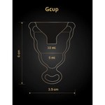 Gvibe Gcup Black силиконовая менструальная чаша с защитой от протечек, 10 мл