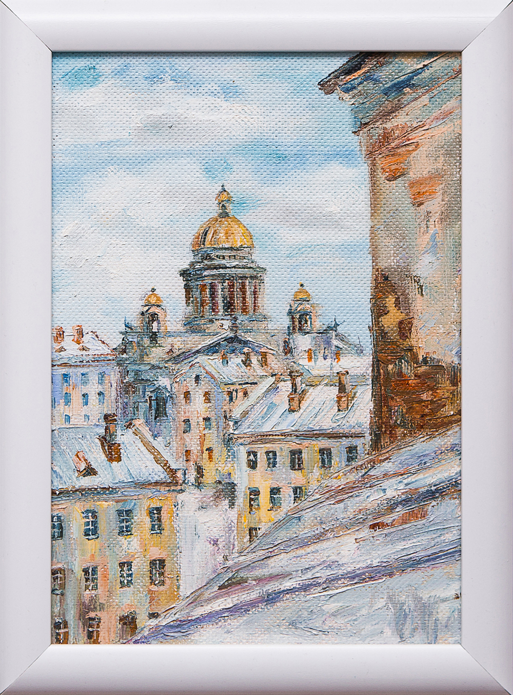 Картина маслом "Городской пейзаж" Евсеева