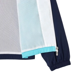 Детская теннисная толстовка Lacoste Recycled Fiber Colourblock Zipped - navy blue/white/bordeuax/blue