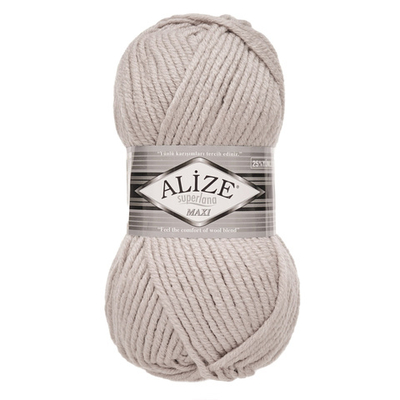 Пряжа Alize (Ализе) Superlana Maxi / уп.5 мот. по 100 г, 100 м, 652 пепельный