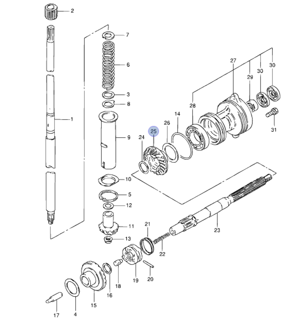 Шестерня редуктора Suzuki DT40 (57521-94400-000)