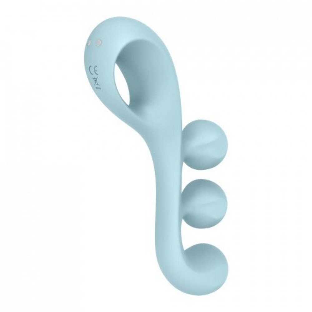 Мультифункциональный вибратор для тройной стимуляции Satisfyer Tri Ball 2 голубой