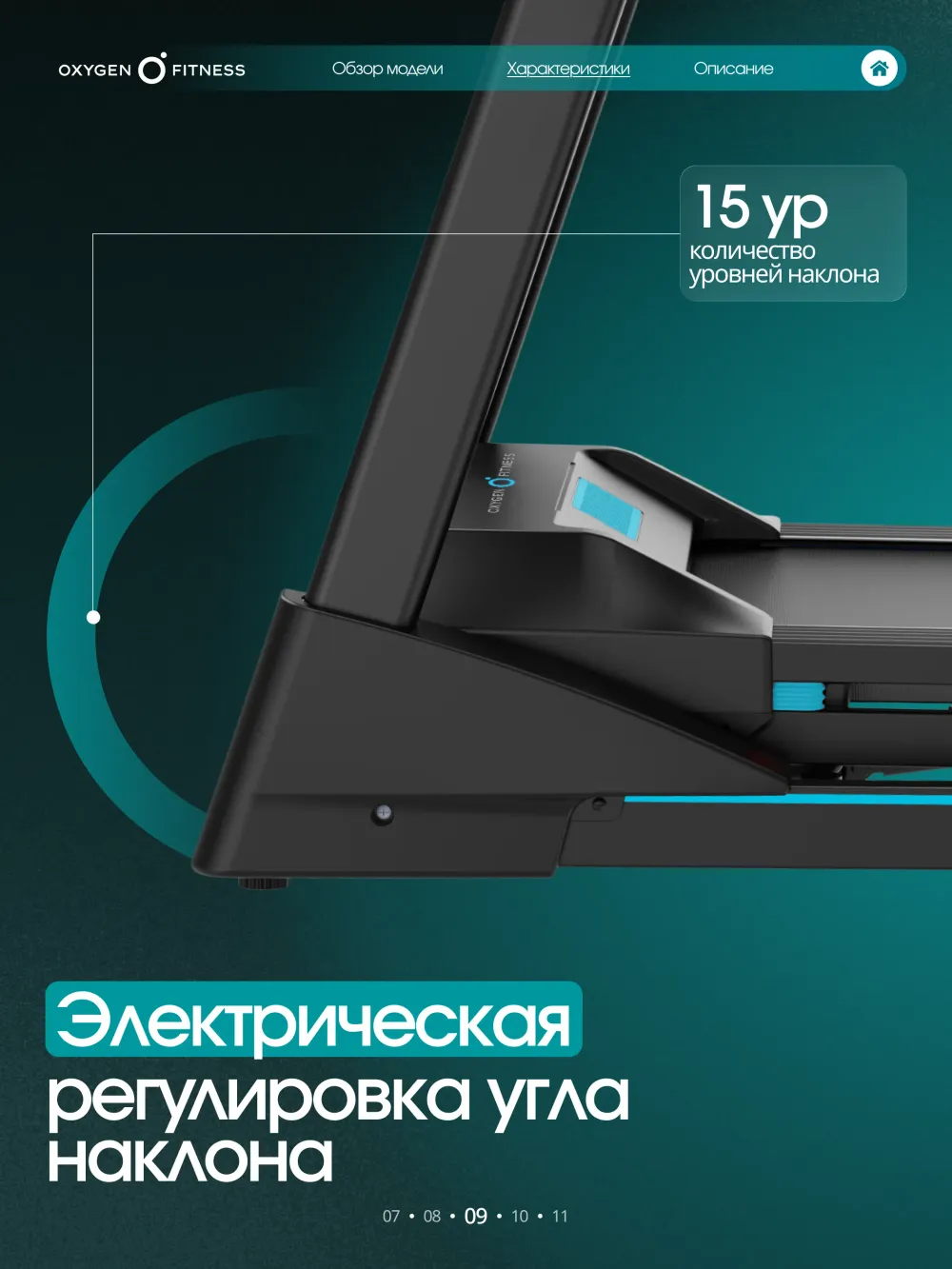 Беговая дорожка домашняя OXYGEN FITNESS HOLMIUM
