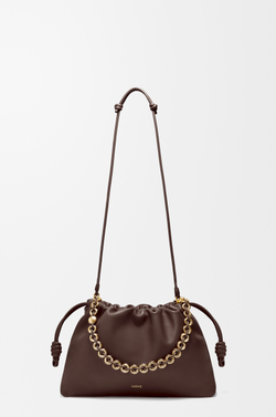 Loewe Большая сумка Flamenco из мягкой кожи ягненка наппа, темно-каштановый