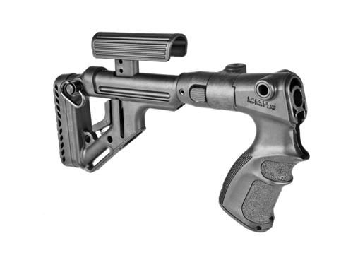 Складной приклад со щекой на Remington 870, черный, FAB Defense