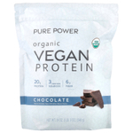 Dr. Mercola, Pure Power, органический веганский протеин, со вкусом шоколада, 540 г (1 фунт 3 унции)