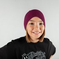 Шапка-бини хлопковая однослойная "PURPLE"