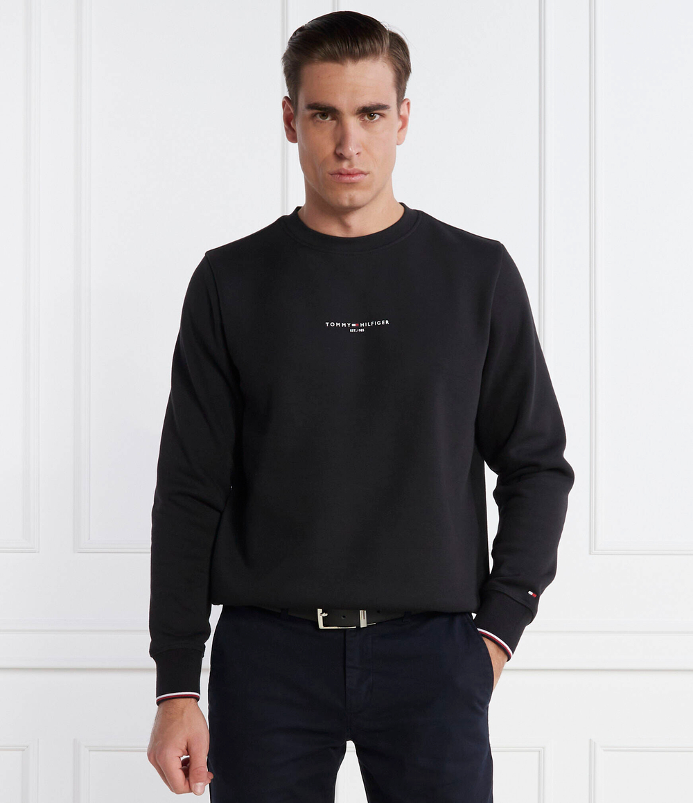 Худи LOGO TIPPED CREWNECK Tommy Hilfiger - черный(MW0MW33639)