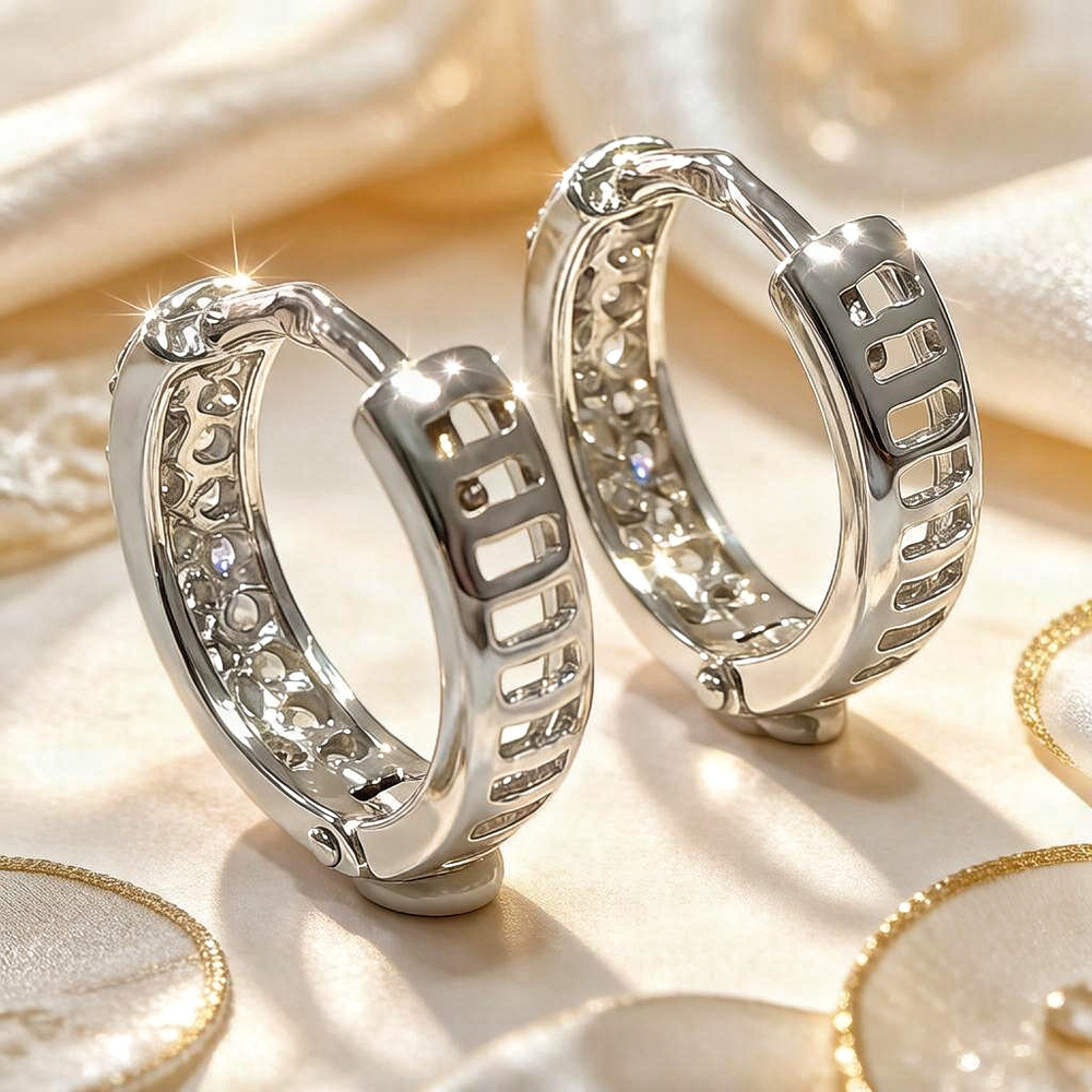 Ювелирные серьги из серебра 925 пробы