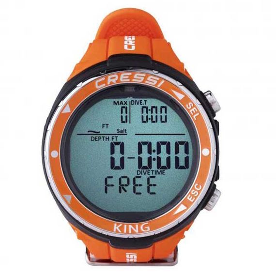 Компьютер наручный для фридайвинга Cressi King Watch оранжевый