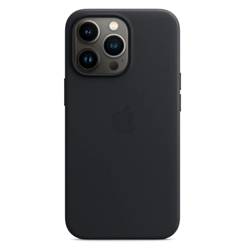 Кожаный чехол с поддержкой MagSafe Apple Leather Case для iPhone 13 Pro, Midnight (Темная ночь)