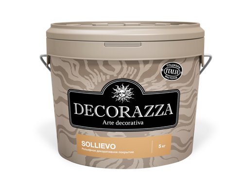 Штукатурка Рельефная с добавлением волокон Decorazza Sollievo(Соллиево) 15 кг.