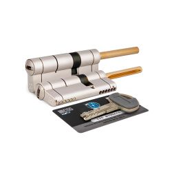 Цилиндровый механизм под вертушку (дл. шток) MOTTURA C55P513101C5 (82мм/46+10+26) мат.никель /44797/