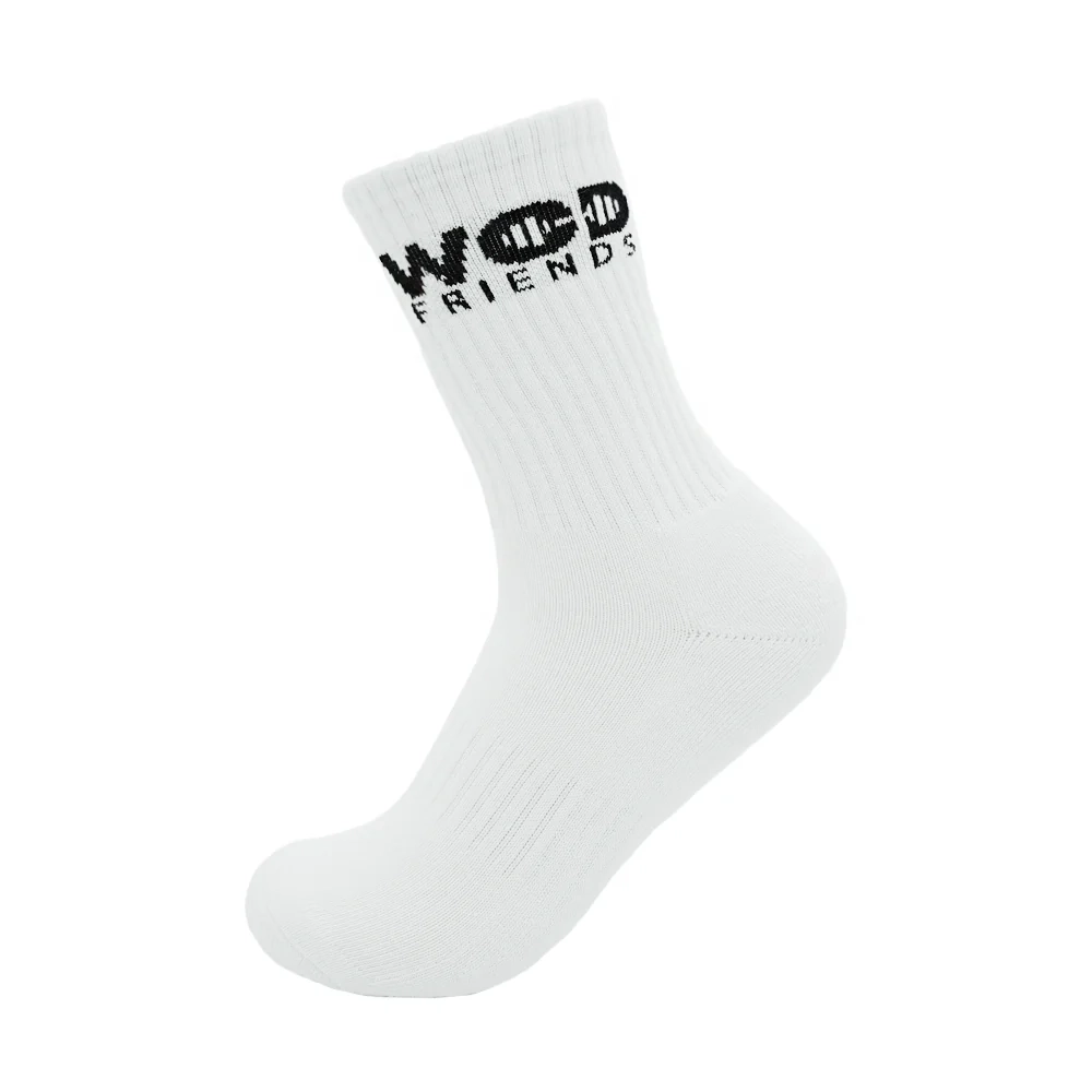 Носки облегающие WOD Friends Crew Sock (Белые) - crew-sock-1