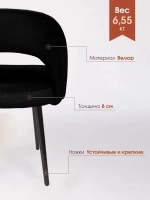 Стул Сансет для кухни и дома черные стальные ножки