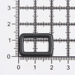 Рамка металл прямоугольная литая 15 мм (21х14 мм), черный матовый, 4 шт, ГУ12749