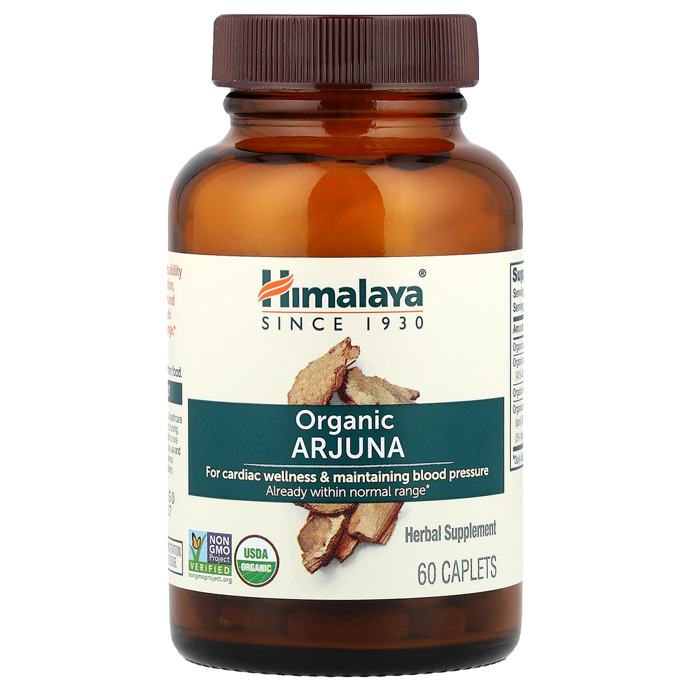 Himalaya, органическая арджуна, 60 капсул