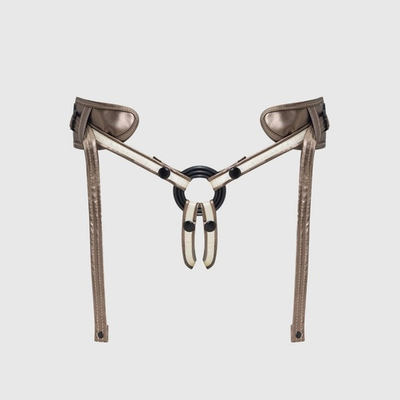 Пояс для страпона Strap-on-me LEATHERETTE HARNESS DESIROUS - NEW DESIGN, бронзовый