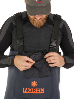 Полукомбинезон заброд. Norfin SHADOW NEOPRENE BOOTFOOT р.44-L с сапогами резина