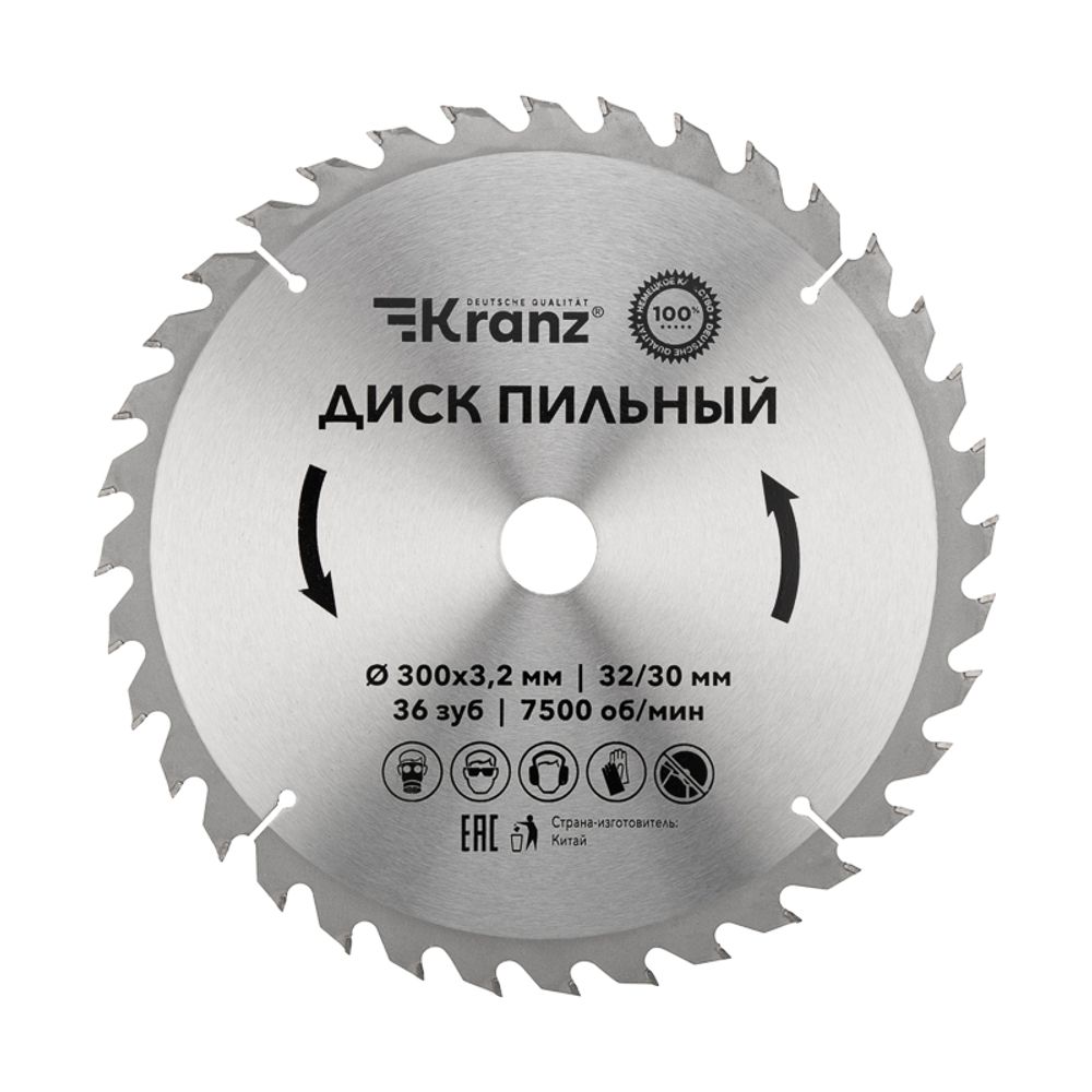 Диск пильный 300 мм х 36 зуб х 32/30 мм KRANZ