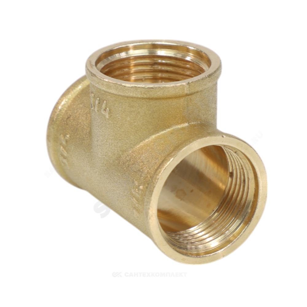 Тройник латунь Ду 15 (1/2") ВР/ВР VALFEX VF.130.L.012