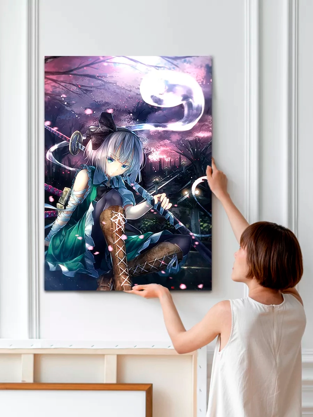 Интерьерная картина "Youmu konpaku", 50х70см 1шт.