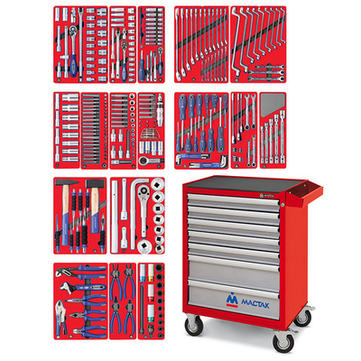МАСТАК (52-07323R) Набор инструментов "ЭКСПЕРТ" в красной тележке, 323 предмета