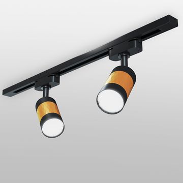 Трековый светильник для однофазного шинопровода MRL 1007 черный/золото Mizar GU10 Elektrostandard