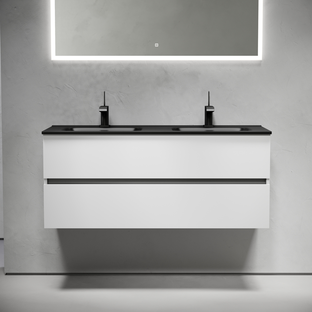 Тумба подвесная под раковину Sancos Urban белый глянец, 1190х450х550, арт. UR120-2W