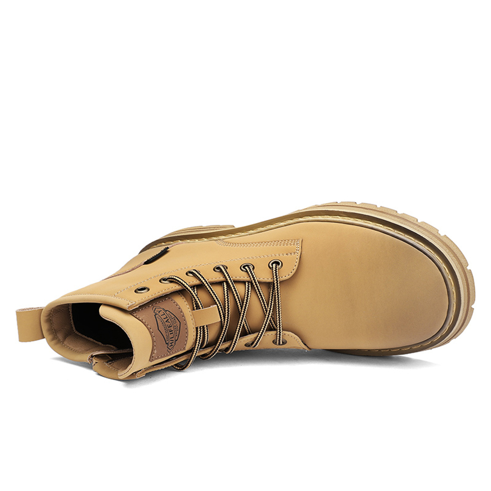 HLA Short Combat Boots Men"s Earth Yellow