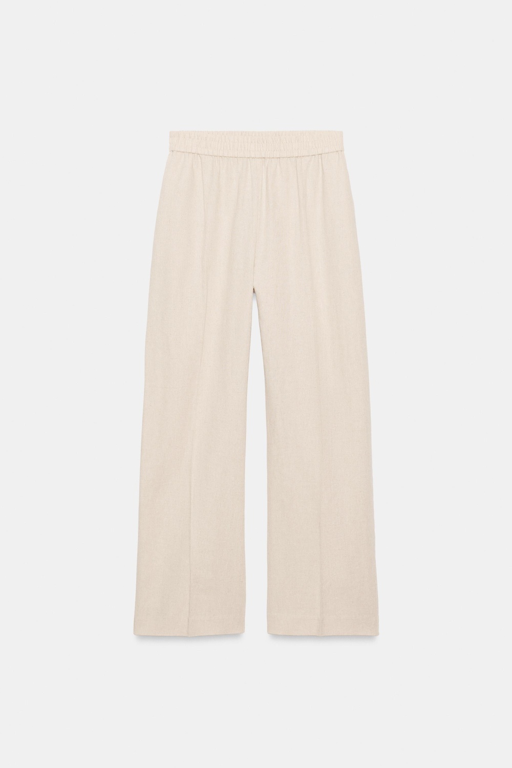 БРЮКИ ПРЯМОГО КРОЯ ИЗ СМЕСОВОГО ЛЬНА — ZARA
