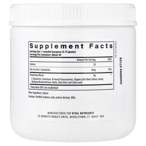 Vital Nutrients, порошок для восстановления желудочно-кишечного тракта, 206 г (7,26 унции)